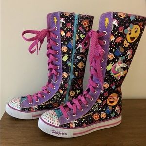 Sketchers Twinkle Toes: Hightop/Boot Unicorn Emoji